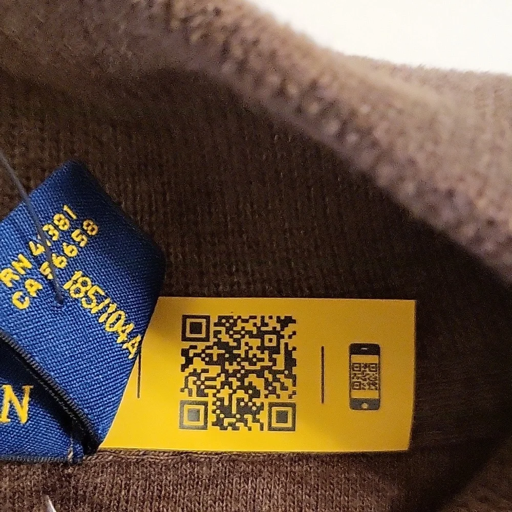 Men's XL Polo Ralph Lauren Half-Zip Long Sleeve French Rib Knit, NWT - Picture 8 of 9